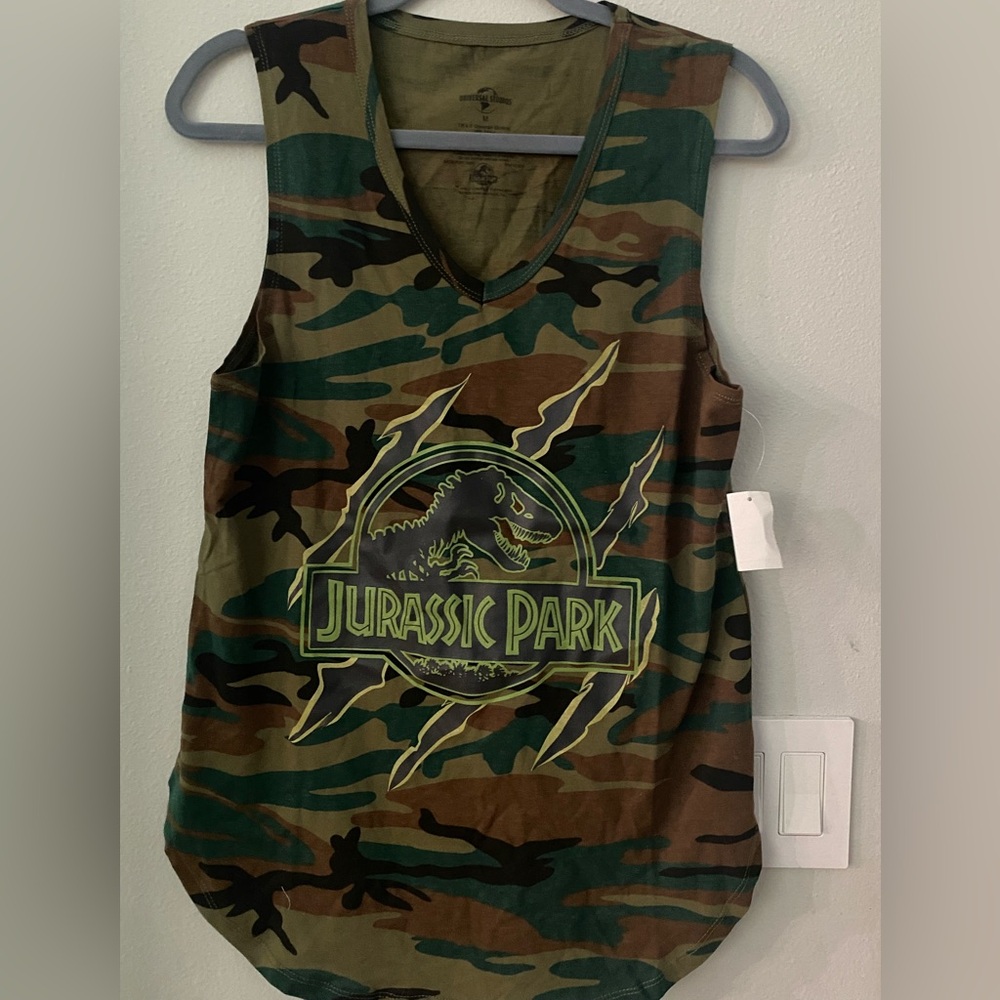 NWT Ladies Jurrasic Park VNeck Tank from Universal Studios Orlando